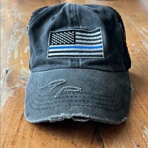 Blue Line Flag Hat